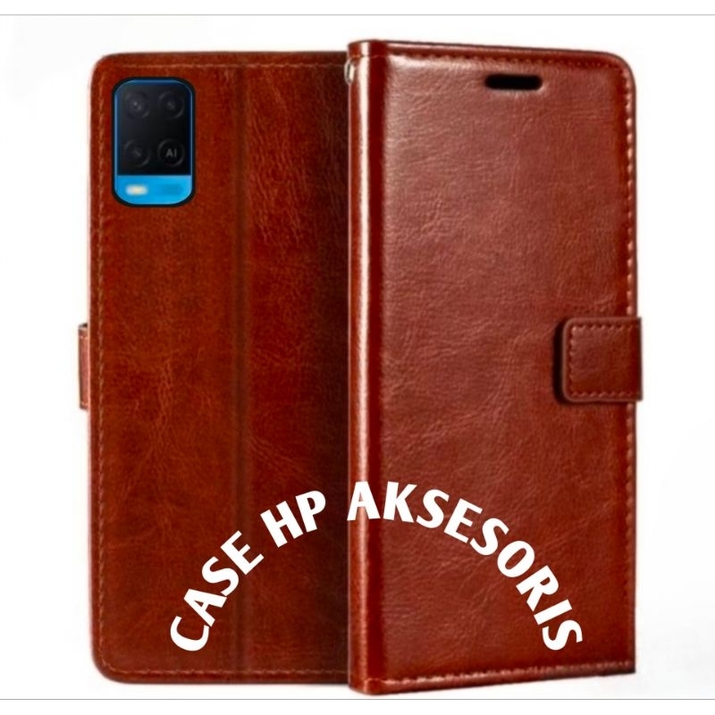 CASE OPPO A54 A54S FLIP COVER WALLET SARUNG HP CASING DOMPET LEATHER CASE HP/CASING HP
