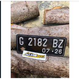 PLAT MOTOR KARBON HITAM//PLAT MOTOR BAUT TANAM//PLAT MOTOR VARIASI