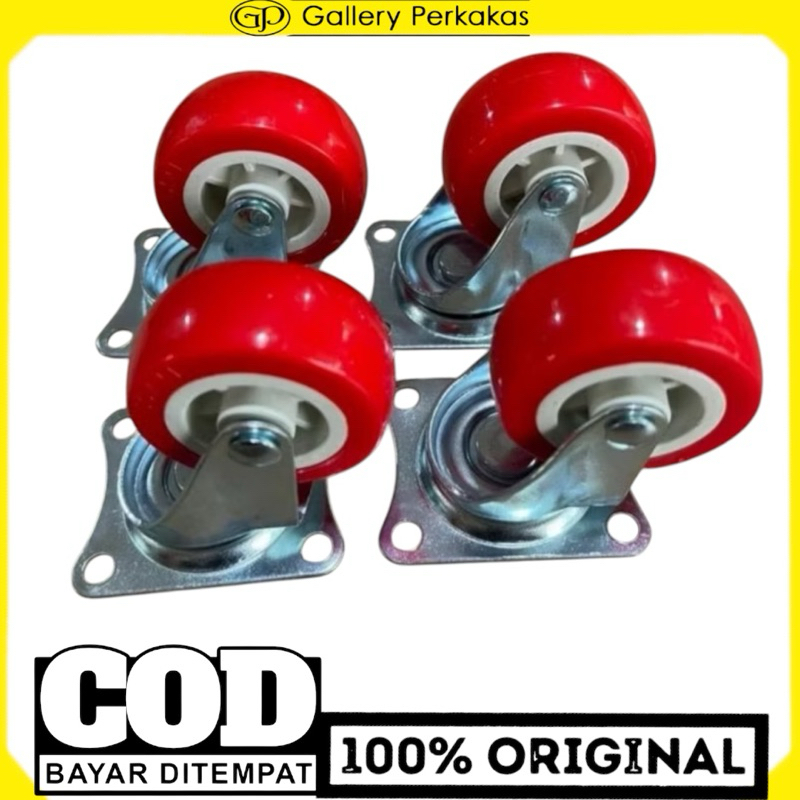 Roda Etalase 2 inch Hidup Roda Trolly heavty duty TOT set 4 pcs