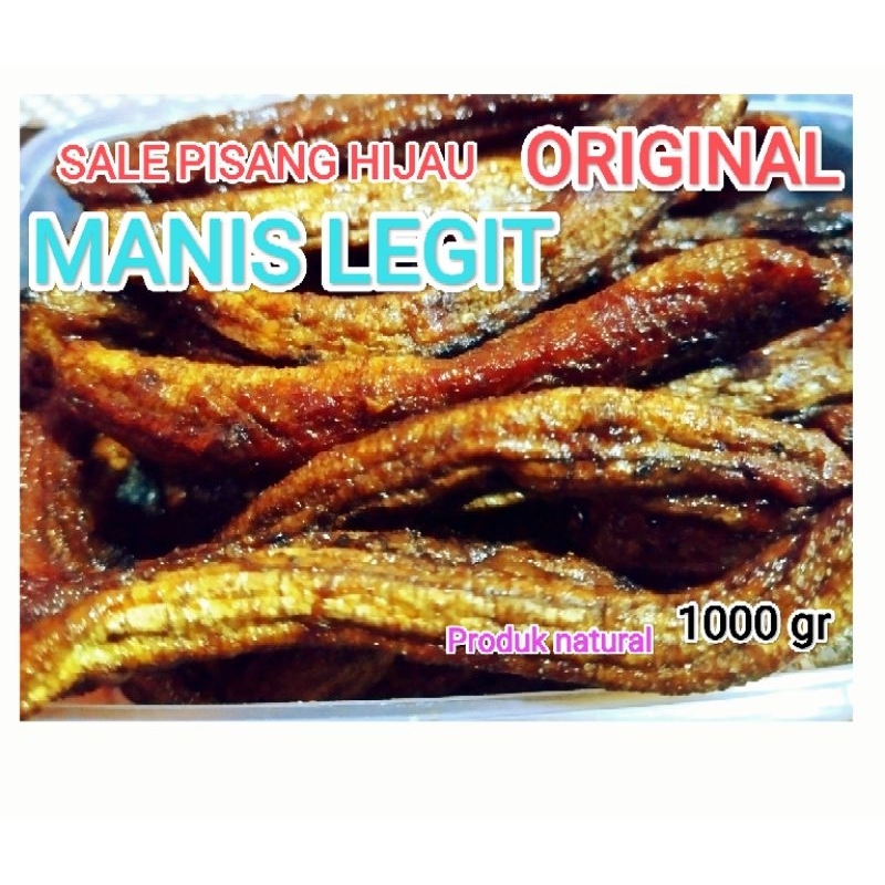 

SALE PISANG HIJAU / AMBON (sale basah) MANIS ASLI, LEGIT 1 KG