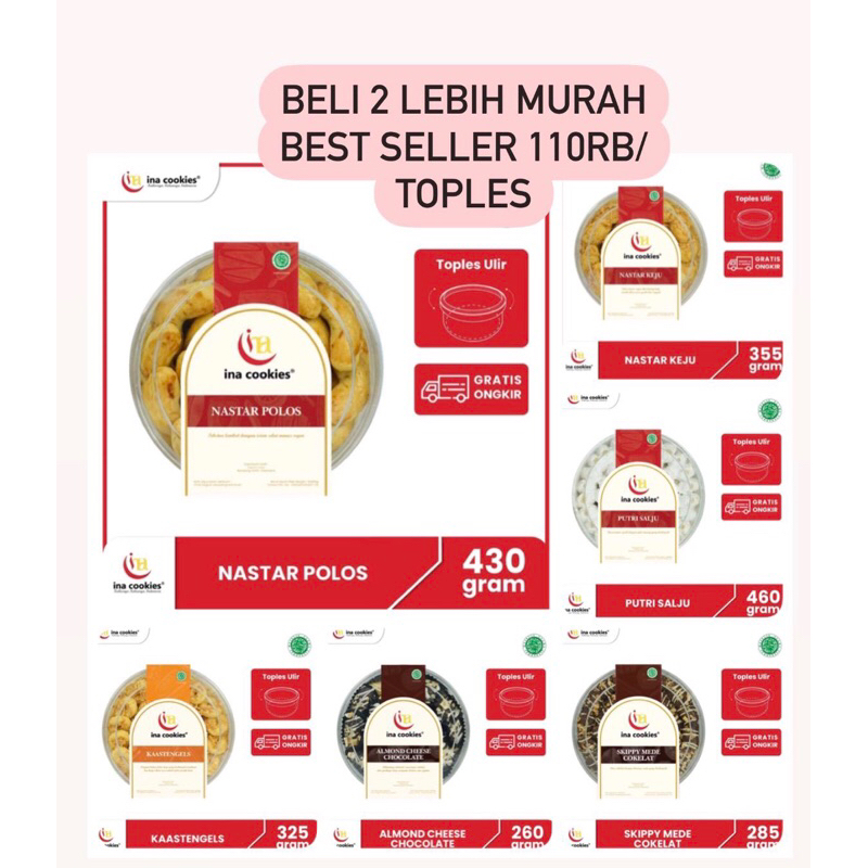 

INA COOKIES REGULER KHUSUS SPX/GOJEK/GRAB INSTAN/SAMEDAY