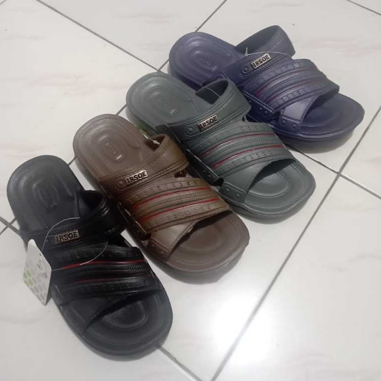 Sendal Selop Pria Karet IRSOE - Sendal Laki Laki Slippers Karet