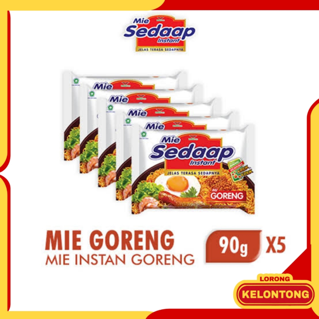 

Sedaap Mie Goreng 5's pack 90 gr - Mie Instan Sedaap Goreng - Sedaap Goreng Instan