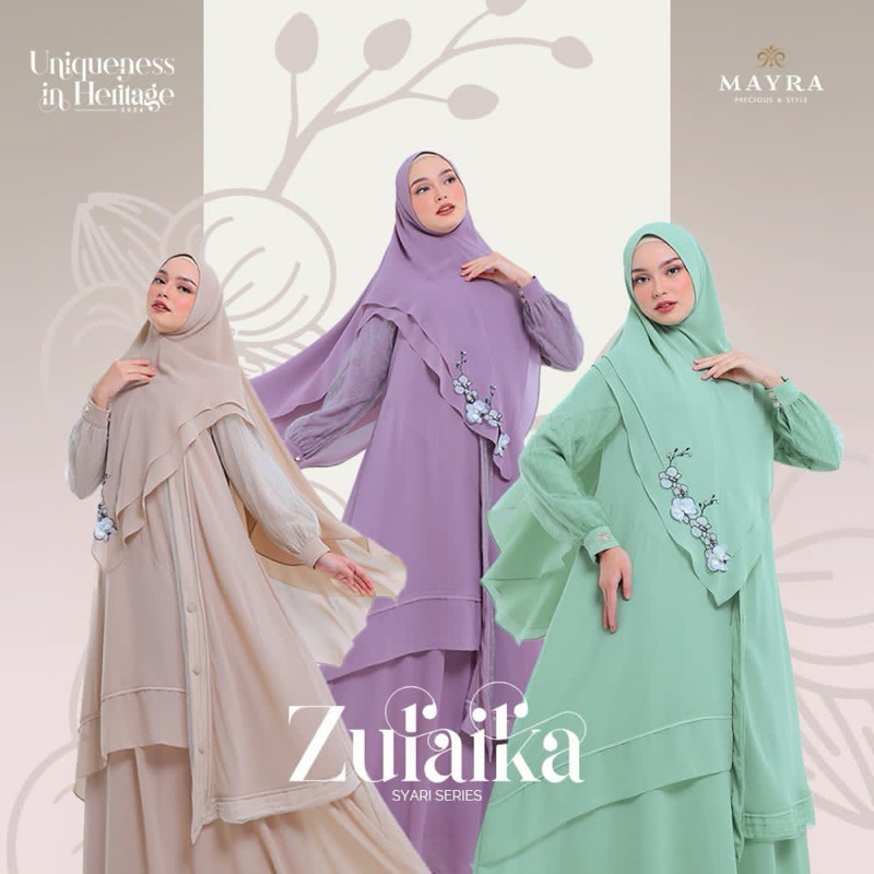 Gamis Zulaika Syari Series Original By Mayra (READY SIAP KIRIM)
