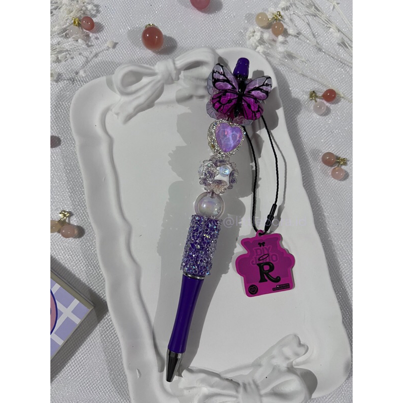 

DIY Pen Dark Purple with Butterfly / Pen Cantik / Beaded Pen