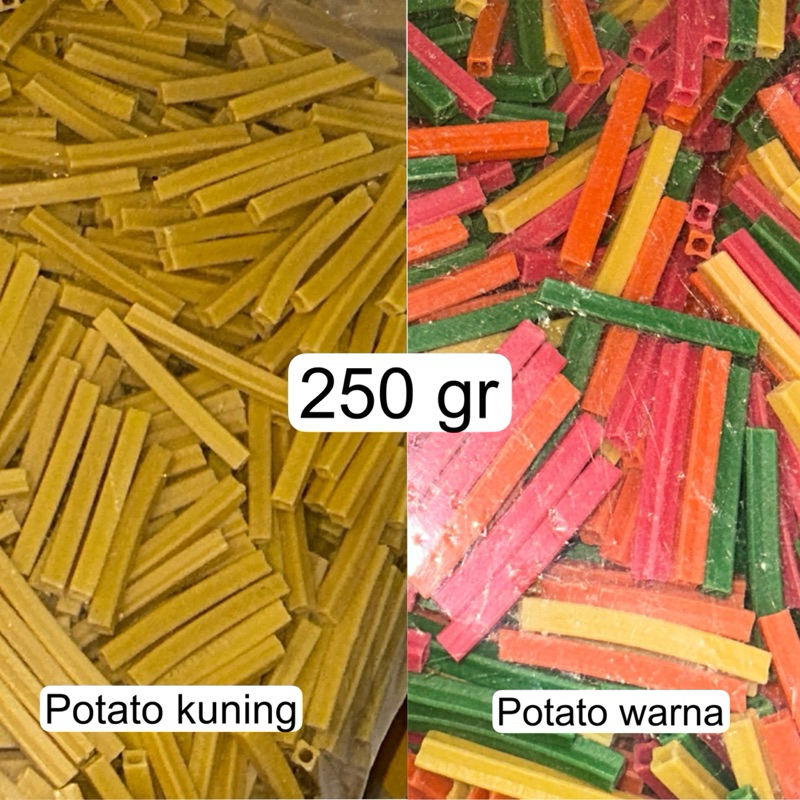 

Kerupuk potato kuning / warna warni / kerupuk seblak / kentang murah 250 gr