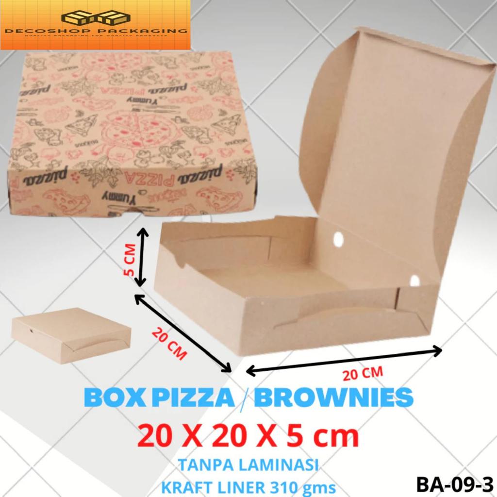 

BOX DUS KARDUS KOTAK PIZZA ROTI KUE BROWNIES TEBAL 310gsm (NON LAMINASI) & 325gsm (LAMINASI) 20x20x5 cm FOOD GRADE NON LAMINASI#BB-09-3 / LAMINASI FOOD GRADE#BB-09-4PE