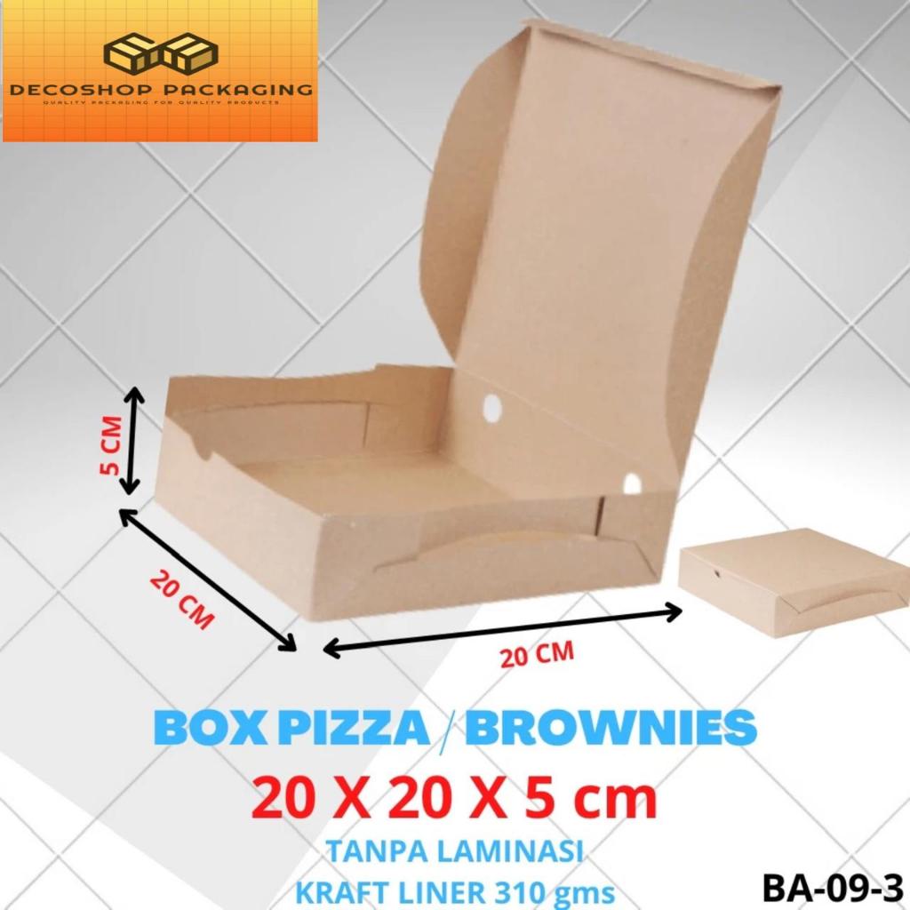 

BOX DUS KARDUS KOTAK PIZZA ROTI KUE BROWNIES TEBAL 310gsm (NON LAMINASI) & 325gsm (LAMINASI) 20x20x5 cm FOOD GRADE NON LAMINASI#BB-09-3 / LAMINASI FOOD GRADE#BB-09-4PE