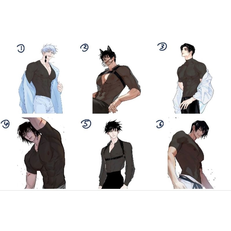 [BACA DESKRIPSI] MAGIC THERMAL HEAT SENSITIVE PANAS POSTCARD ART PRINT JUJUTSU KAISEN JJK GOJO TOJI 