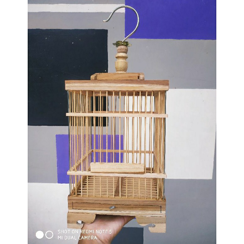 Beli Dong Sangkar Burung Pleci Kayu Jati Kotak Mentahan Kecil Mini