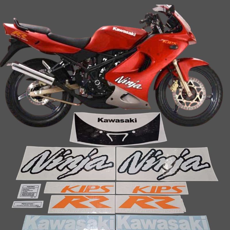 Striping kawasaki Ninja RR Old merah maroon 2008 fullset
