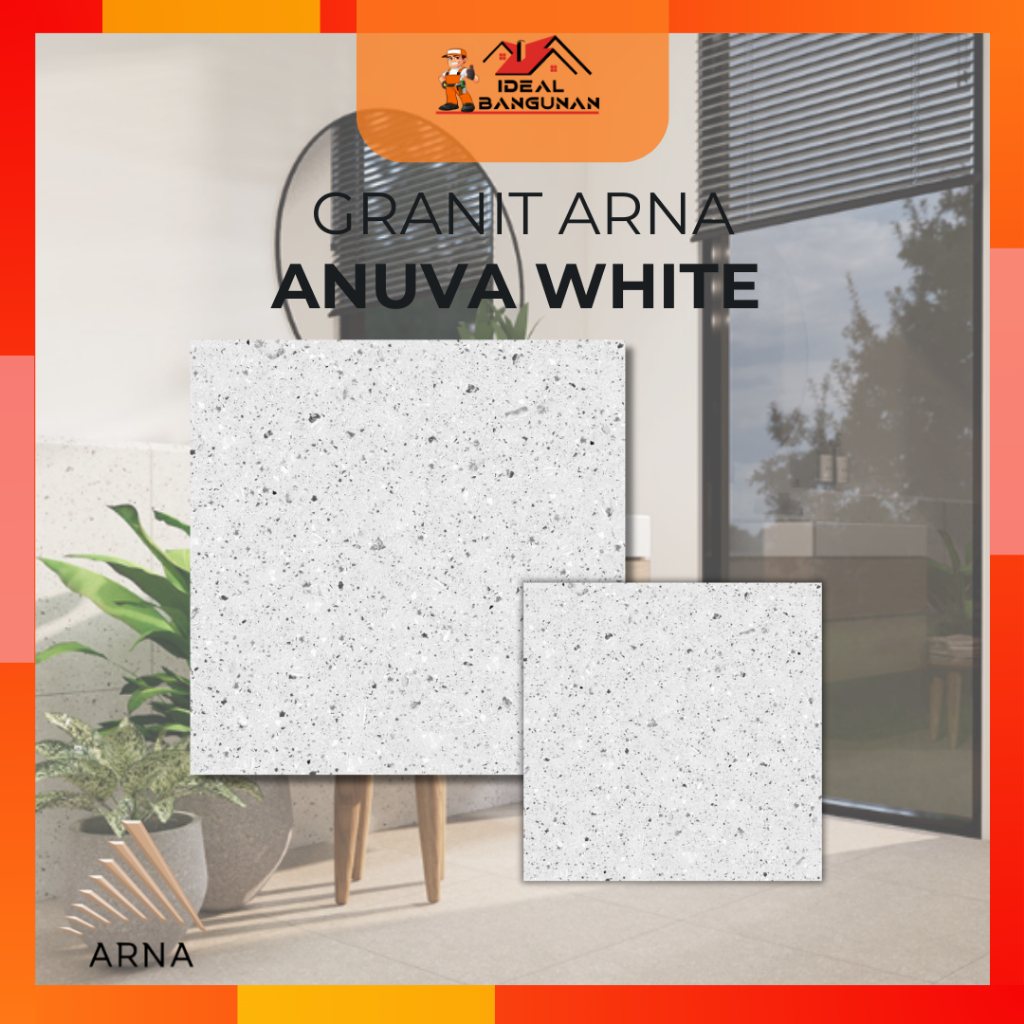 [READY] GRANT. ARNA 60X60 ANUVA WHITE | KERAMIK LANTAI | KERAMIK DINDING | KERAMIK