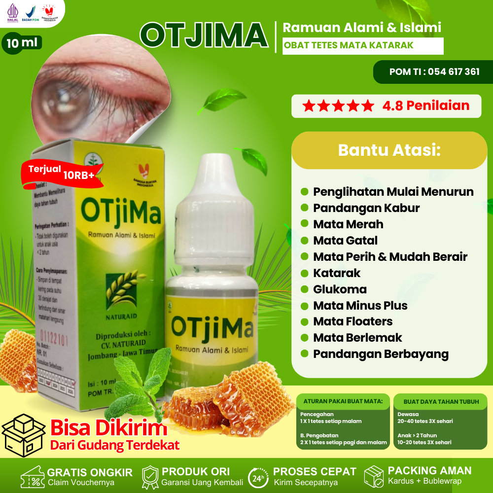 Obat Tetes Mata Herbal Alami OTJIMA | Ampuh Mengobati Kelopak Mata Bengkak, Penglihatan Berbayang Hi