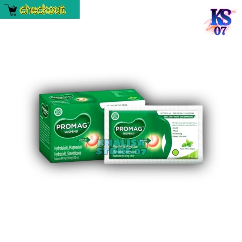 Promag Suspensi Cair 7ml Isi 6 Sachet / Promag Cair
