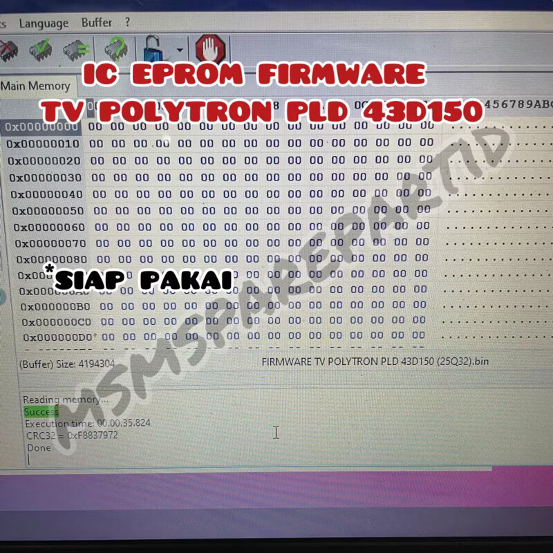 IC EPROM FIRMWARE TV POLYTRON PLD 43D150