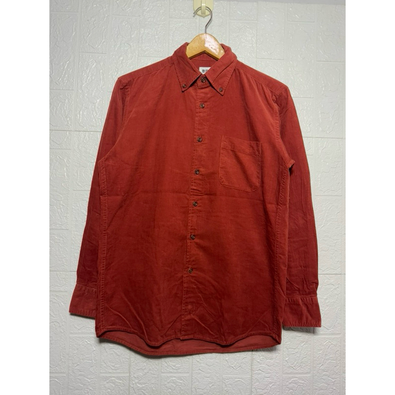 KEMEJA CORDUROY UNIQLO M SECOND ORIGINAL