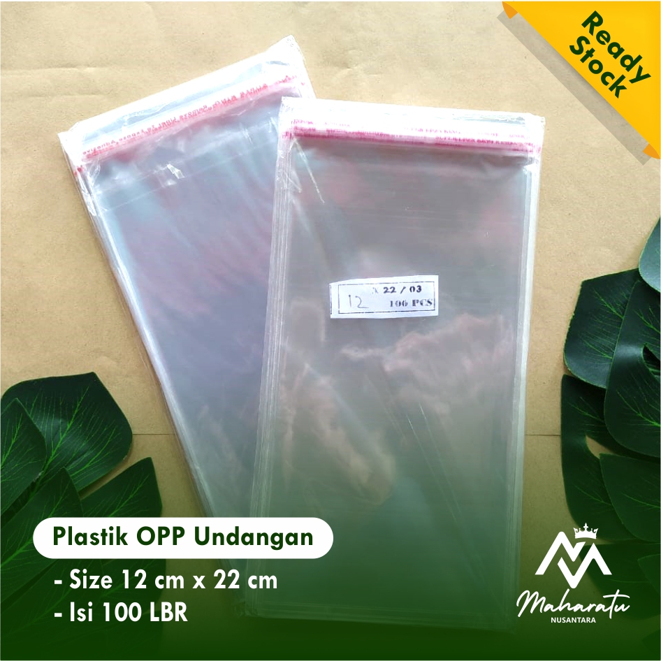 

[100PCS] PLASTIK OPP 12 x 22 CM - PRODUK READY STOCK 1 PACK