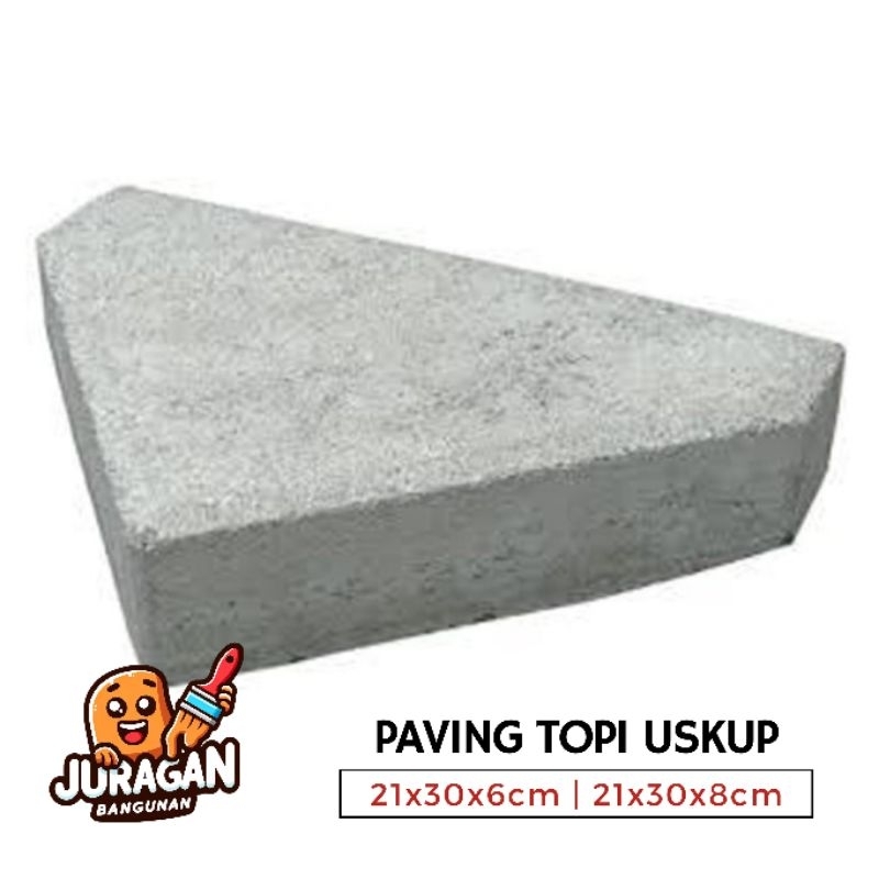 Paving Block Topi Uskup 21x30x6cm / 21x30x8cm | Conblock Segitiga | Paving Segitiga
