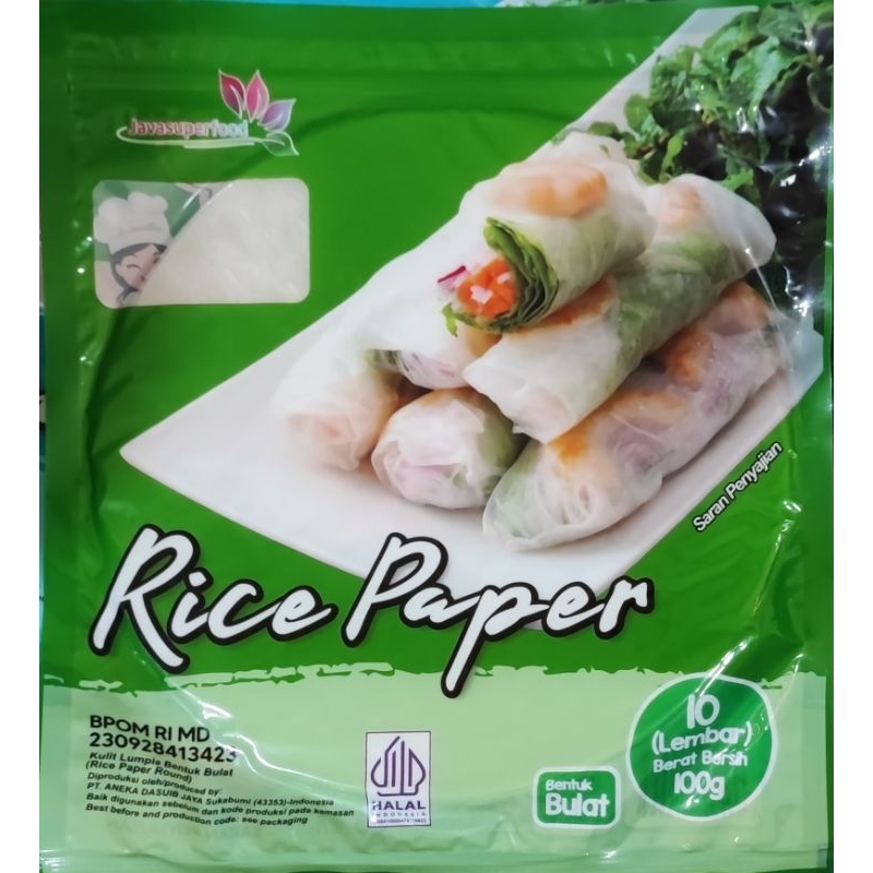 

KULIT LUMPIA SPRING ROLL DUMPLING JAVA SUPERFOOD (bentuk kotak - bulat) 10 LEMBAR