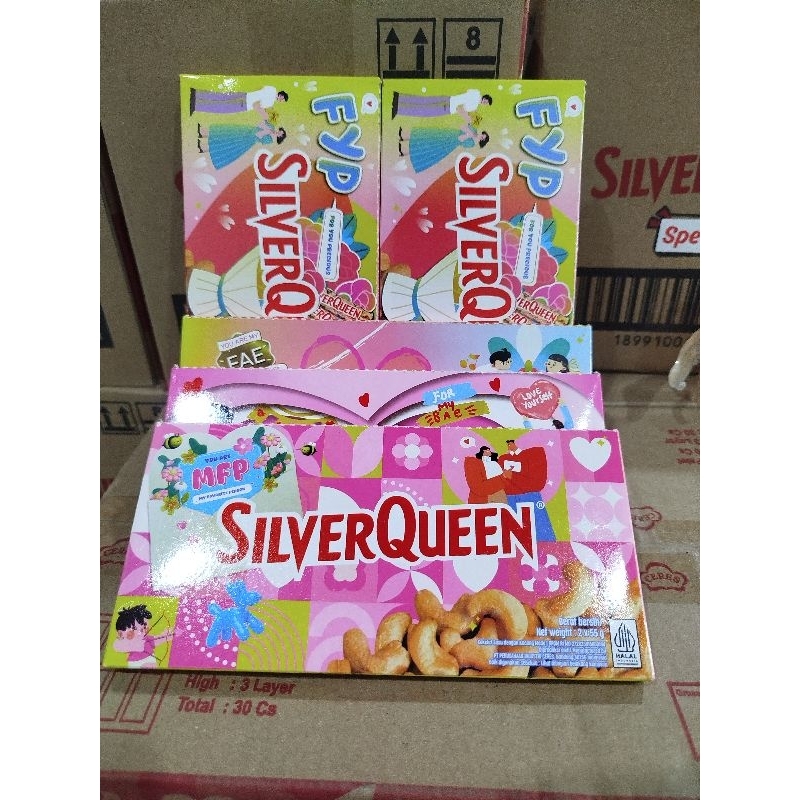 

Maknyuss1 Silverqueen Vday / Special Idul Fitri 3 22Gr / 2 55Gr / 10 55Gr