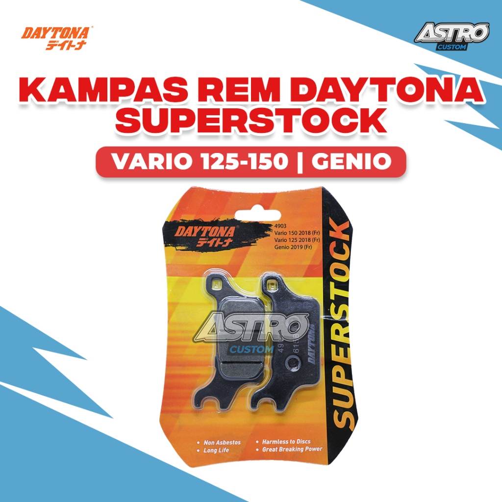 Kampas Rem Vario 125 Vario 150 Genio Dispad Depan Daytona SUPERSTOCK