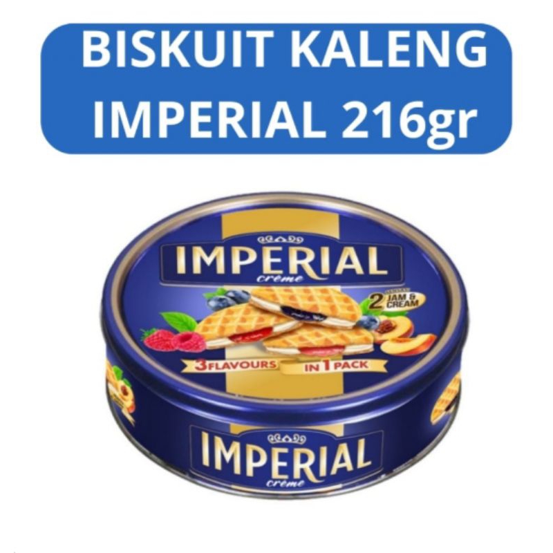 

imperial cream biskuit blueberry & creme kaleng 216 gram