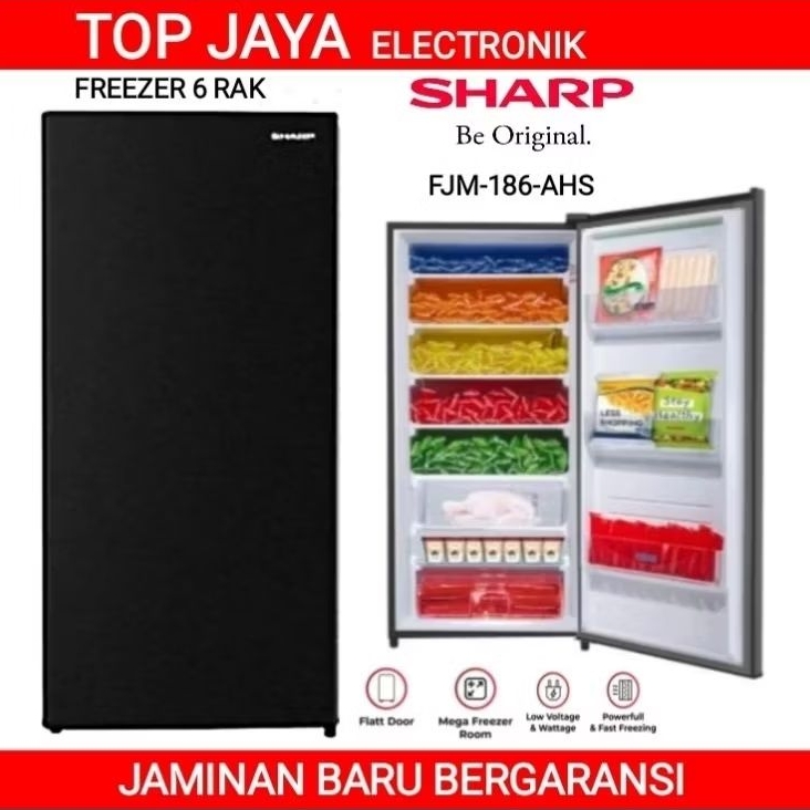FREEZER SHARP 6 RAK 158L/SHARP FREEZER ES BATU 6 RAK NEW SERIES