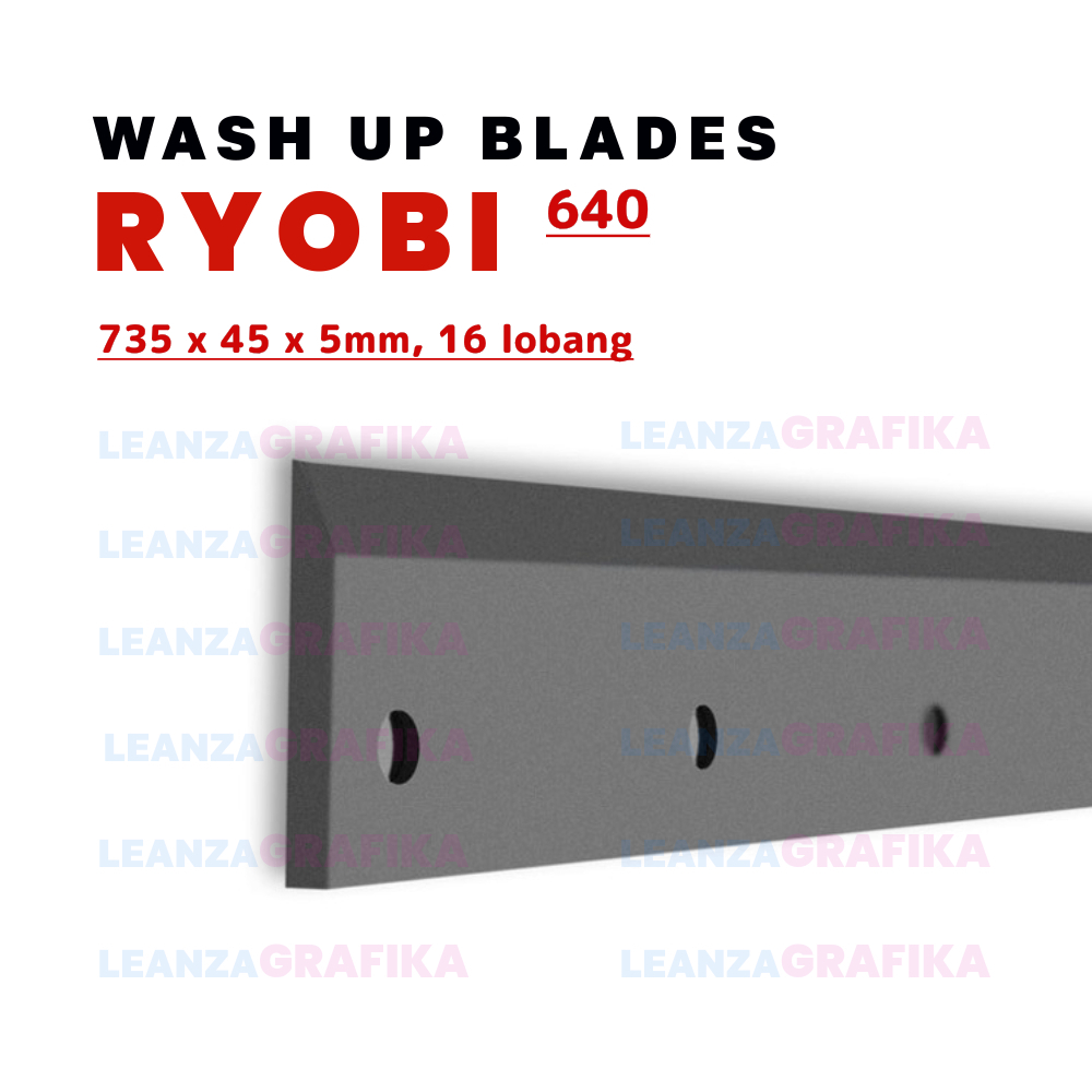 Wash Up Blade Ryobi 640 Spare part Mesin Percetakan Offset Rakel Ryobi