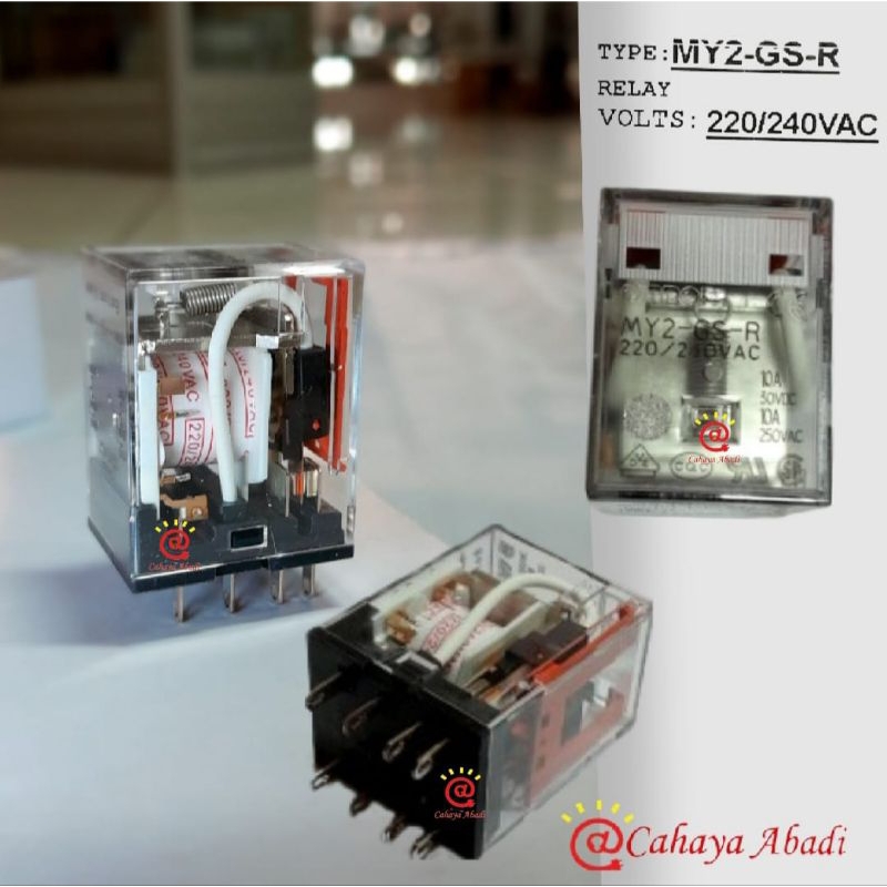 OMRON Relay MY2-GS 220V AC ASLI ORIGINAL / Relay 8 Kaki 5 Ampere MY2 220VAC OMRON ORI