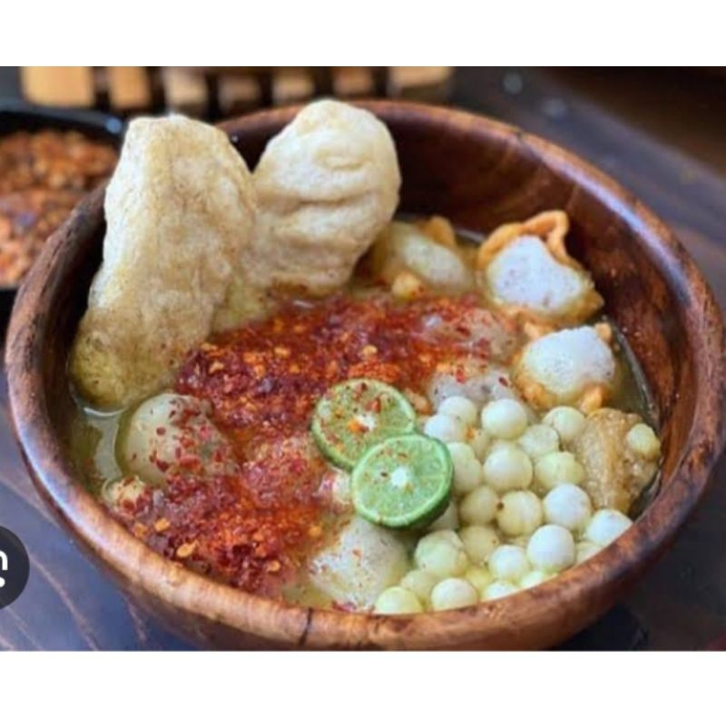 

Baso Aci , isian gajih dan goreng bawang