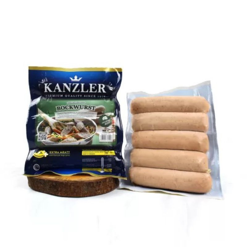 

Sosis Kanzler Bockwurt Premium Extra Meaty 360gr-(5pcs)-Tangerang