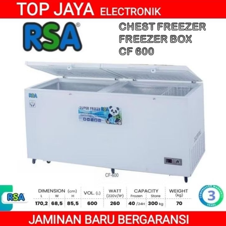 CHEST FREEZER RSA CF600/FREEZER BOX RSA CF600 NEW SERIES