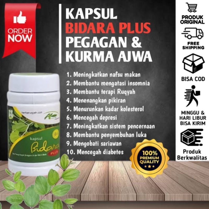 

KAPSUL BIDARA PLUS PEGAGAN DAN KURMA AJWA