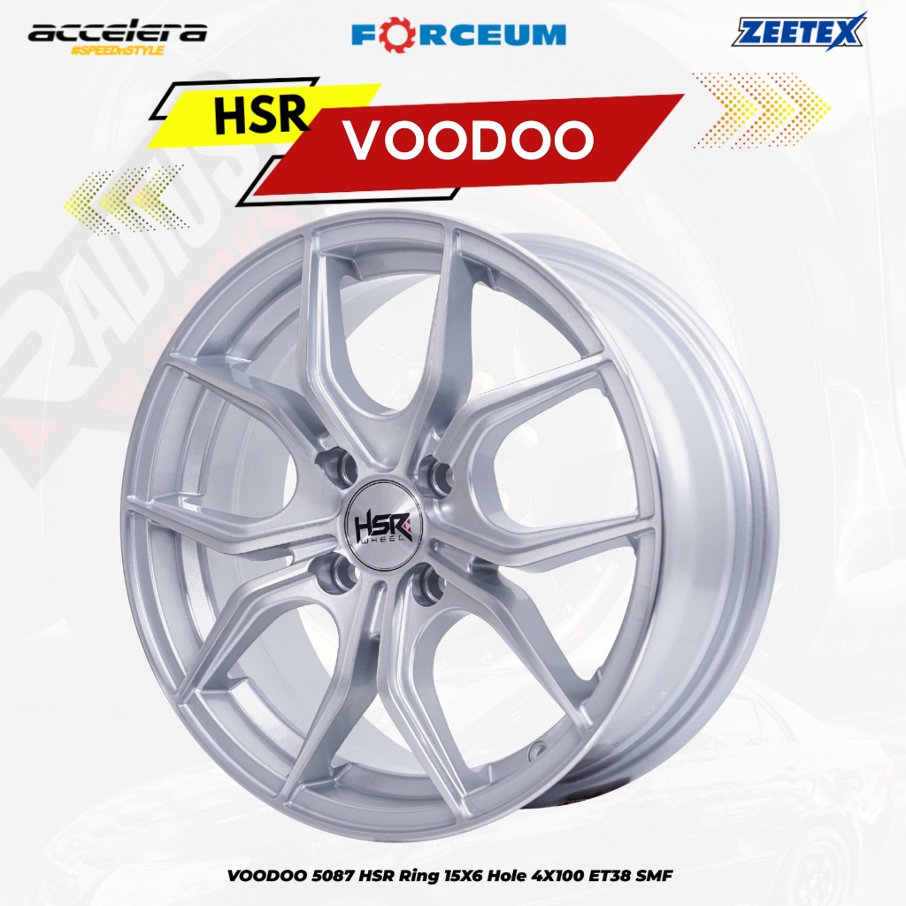Velg mobil brio avega vios freed mobilio dll ring 15 pcd 4x100 hsr voodoo