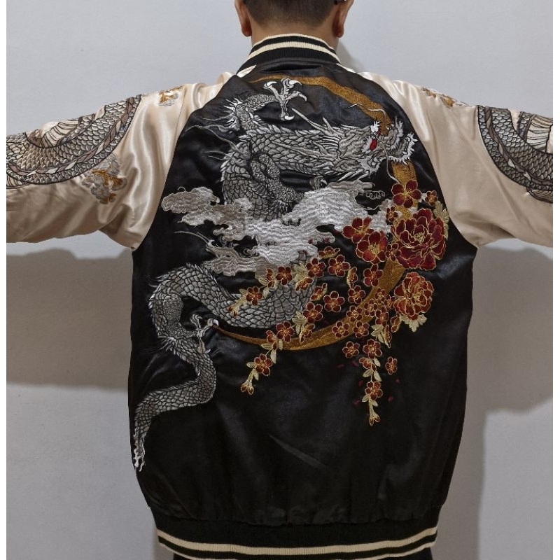 Jaket Sukajan - Onidenim Japan - Dragon Moon Crescent