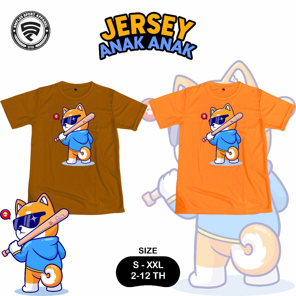 Jersey Anak Smalls Sport Apparel 2-12 Tahun
