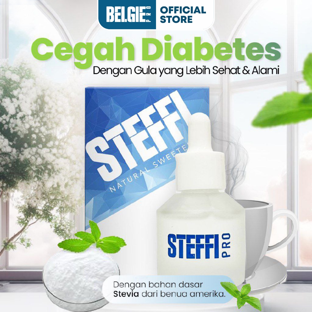 

STEFFI PRO - Pemanis Alami Pengganti Gula 0 Kalori Stevia Tetes