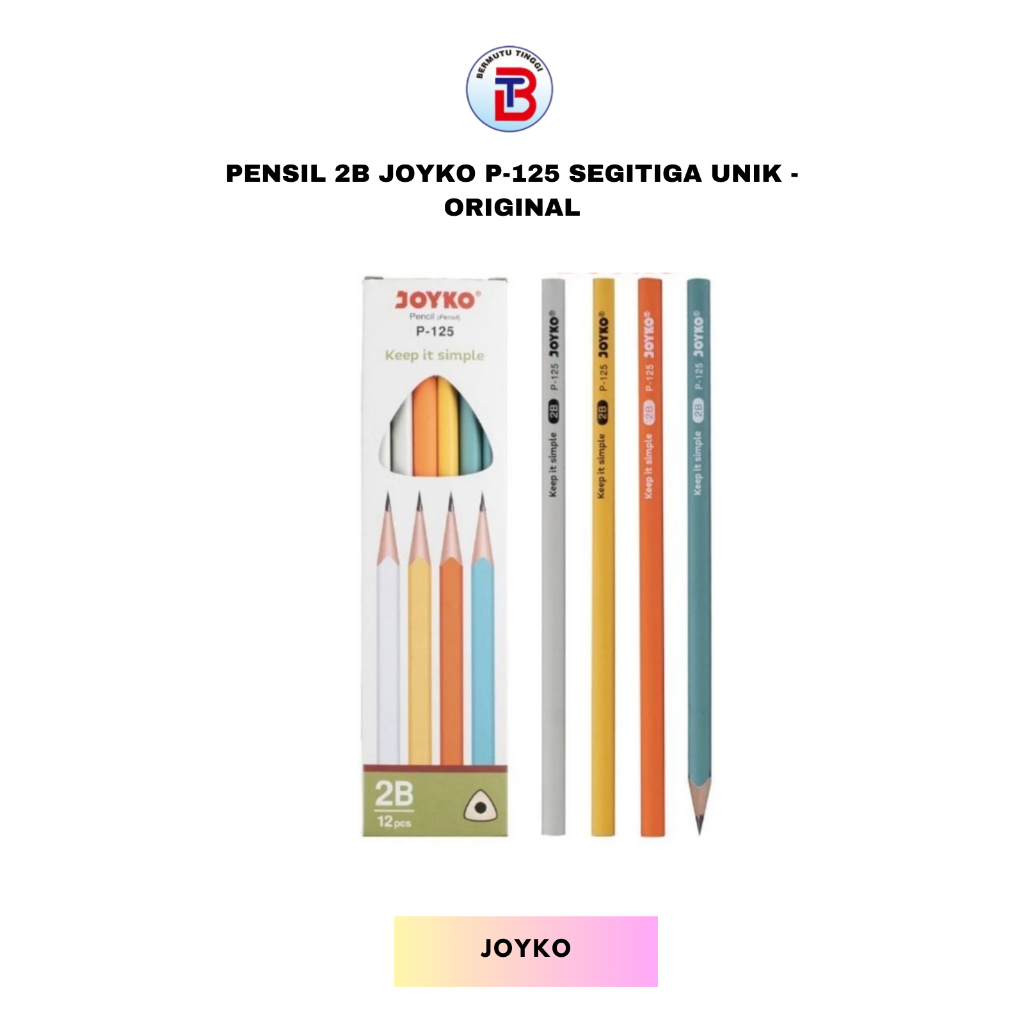 

Pensil 2B Joyko P-125 Segitiga Unik Pack ( Isi 12 ) - Original