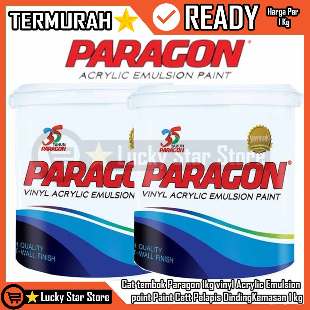 Cat Tembok Paragon 1 Kg Eksterior Interior Exterior Dinding Luar Dalam Pragon Vinyl Acrylic Emulsion