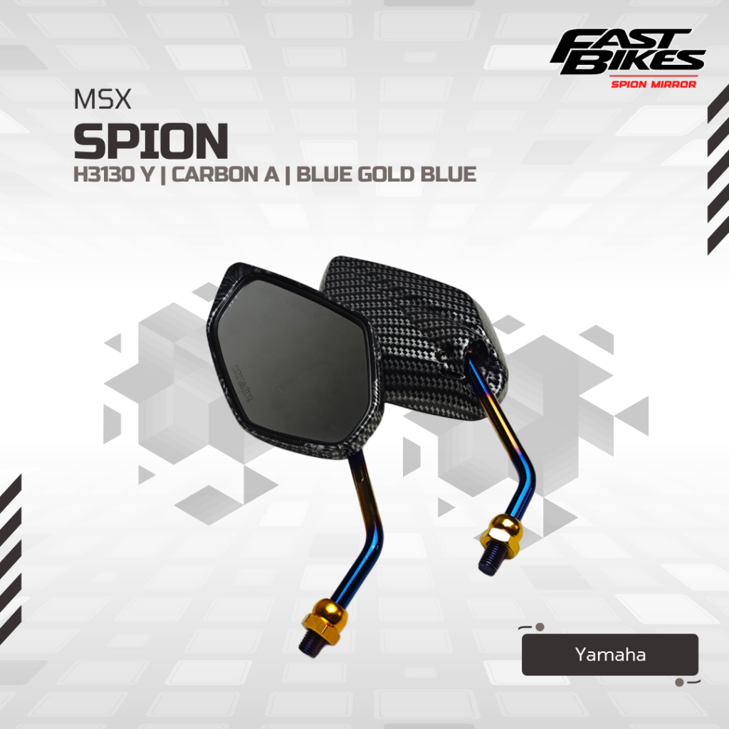 MSX Kaca Spion Carbon Tangkai Panjang Two Tone Spion Variasi Daun Universal Mio Beat Vario Jupiter