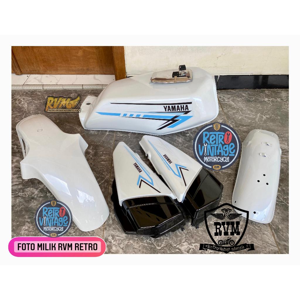 cover body bodi set RX king warna putih lembayung biru paket body set RX King putih lembayung biru (