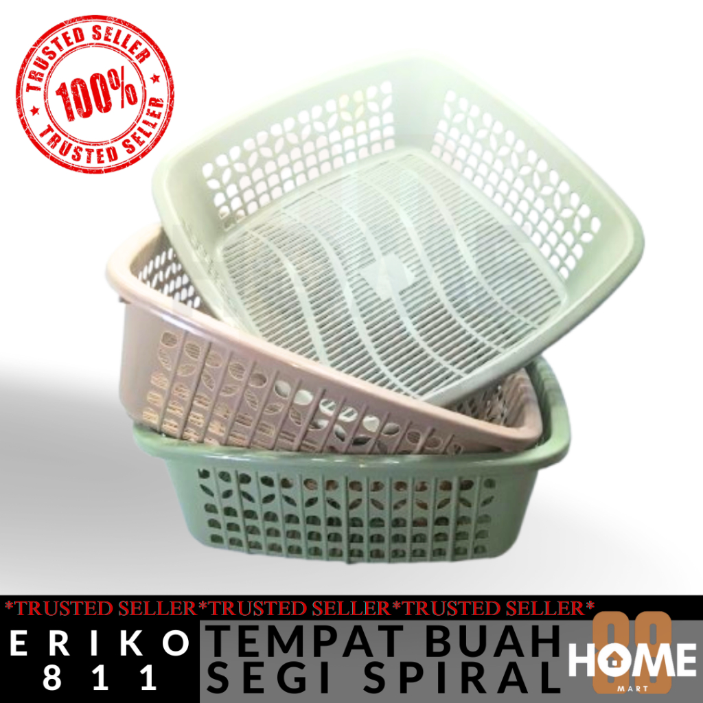 ERIKO 811 - KERANJANG BUAH / REANJANG SERBAGUNA ERIKO 811 / WAKUL PLASTIK TEMPAT BUAH 811 MONOKROM E