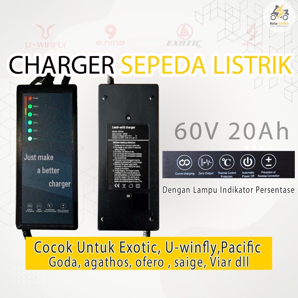 Charger Sepeda Listrik 60V 20Ah