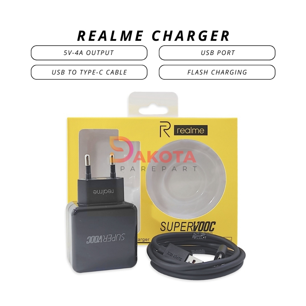 [ORIGINAL] CHARGER TYPE-C REALME AKR17 SUPER VOOC
