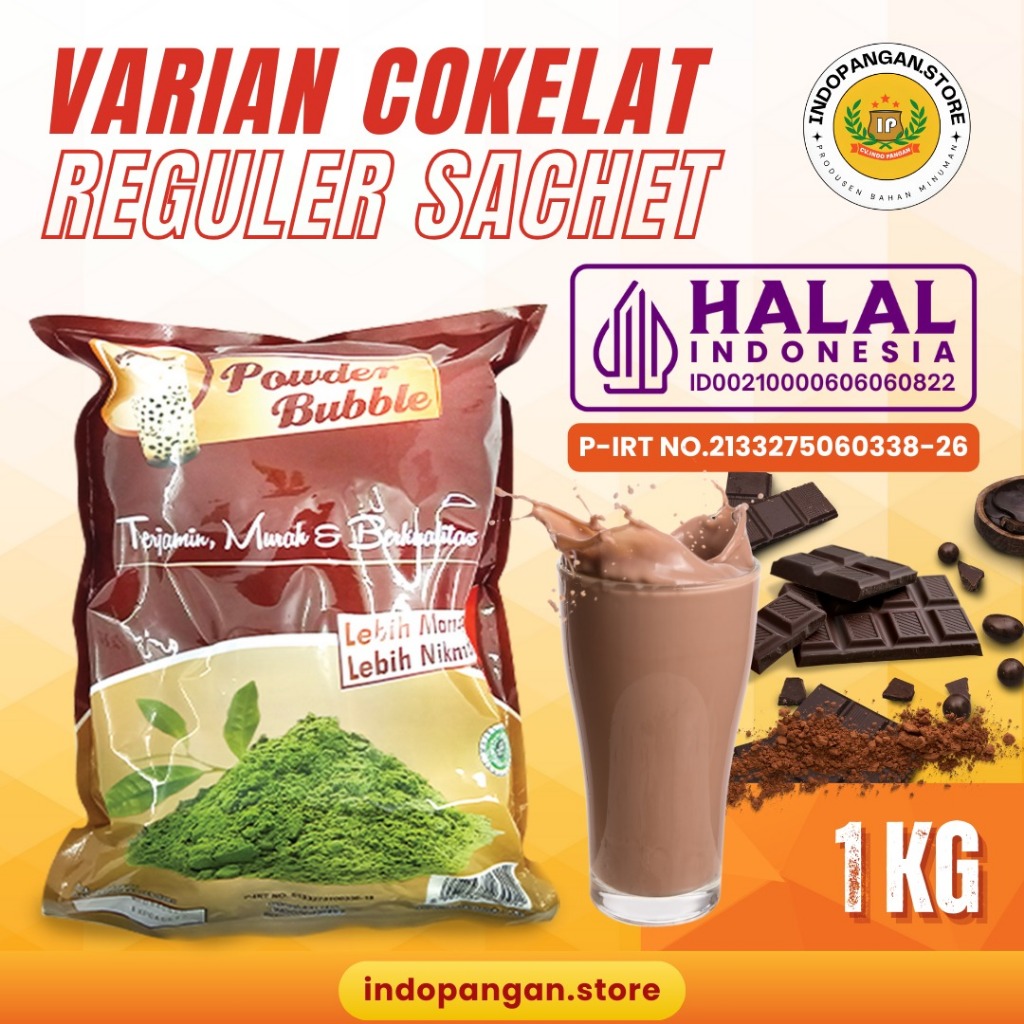 

Powder Varian Rasa Cokelat 1 Kg (MIX GULA) Kemasan Sachet - Bubuk Minuman Coklat