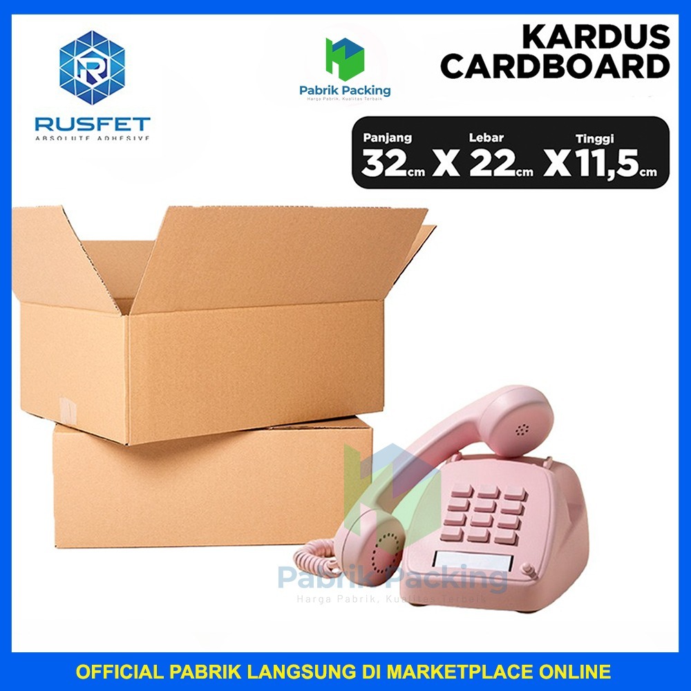 

Kardus packing box packing kotak polos cokelat satuan 32x22x11,5 cm