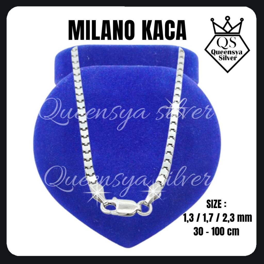 RB Kalung Perak Asli - Kalung Perak - Kalung Perak Pria - MILANO - Queensya Silver