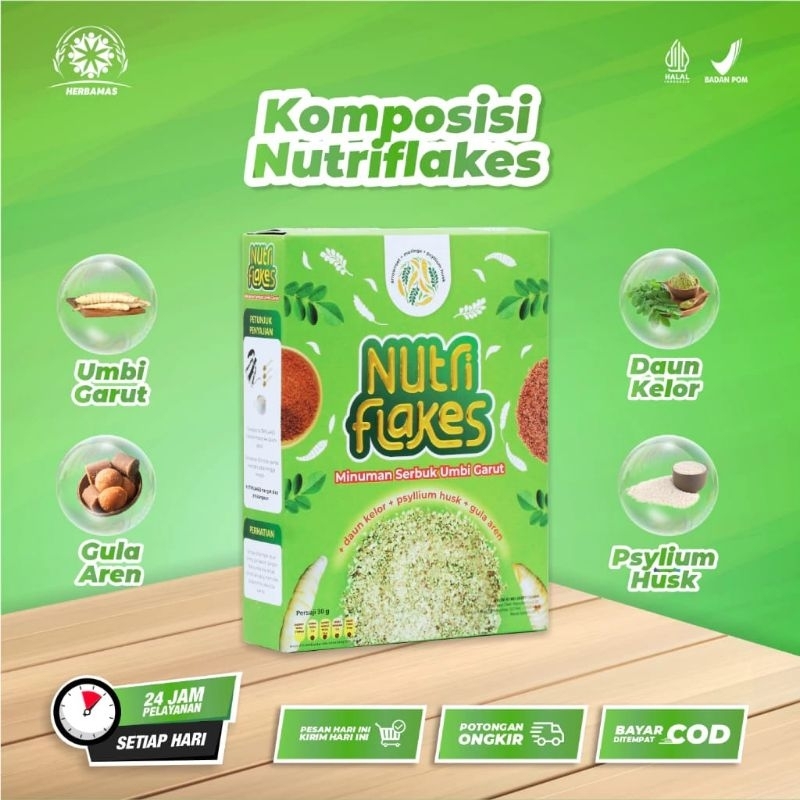 

TERLARIS!! NutriFlakes Sereal Umbi Garut Ampuh Atasi Asam Lambung Naik dan Gerd