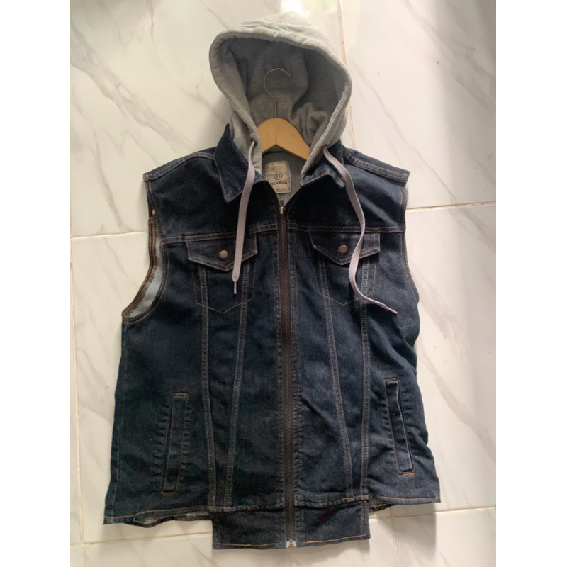 Jaket Vest Jeans Hoodie Nevada Pria Second Preloved