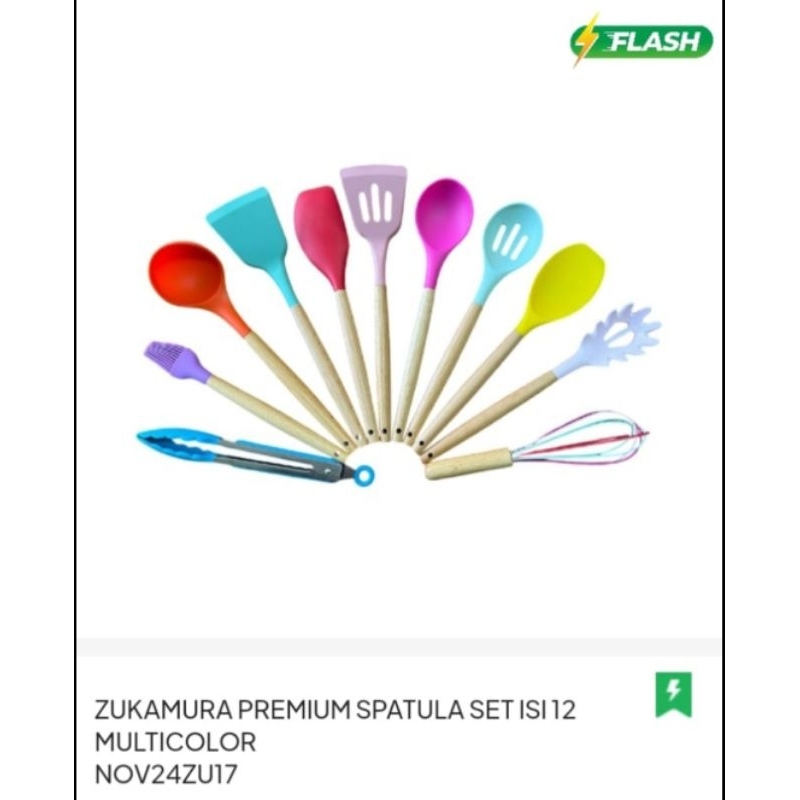 Zukamura Premium Spatula Set Isi 12 Multicolor